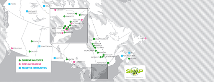 Canada Map of SNAP Sites